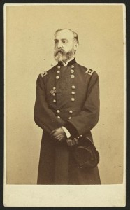 George Gordon Meade, Major General, United States Army, three-quarter length portrait, facing left (ca. 1864; LOC: LC-DIG-ppmsca-19398)