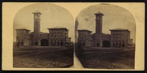 Penna. R.R. depot., Harrisburg, Pa. (ca. 1861; LOC: LC-DIG-stereo-1s01504)
