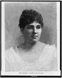 Mrs. George E. Pickett (Illus. in: Harper's weekly, 1887 July 16, p. 509.; LOC: LC-USZ62-104170)