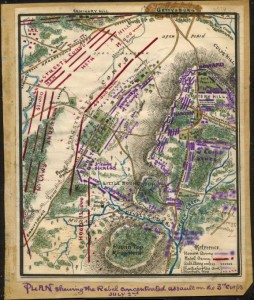 Longstreet July 2 1863 (by Robert Knox Sneden; LOC: gvhs01 vhs00145 http://hdl.loc.gov/loc.ndlpcoop/gvhs01.vhs00145)