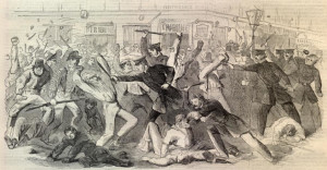 police-beating Harper's Weekly Auguat 1, 1863