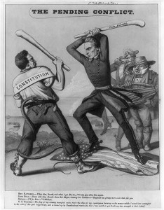 The pending conflict (Philadelphia : Published by Oliver Evans Woods, 1863; LOC:  LC-USZ62-42025)