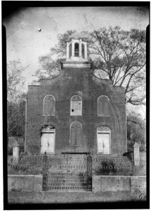  Historic American Buildings Survey James Butters, Photographer Mar, 21, 1936. FRONT MAIN ENTRANCE (WEST ELEVATION) - Presbyterian Church, Rodney, Jefferson County, MS (1936; LOC: HABS MISS,32-ROD,1--1)