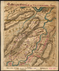 Plan of the Battle of Chickamauga, Tenn. by Robert Knox Sneden (gvhs01 vhs00158 http://hdl.loc.gov/loc.ndlpcoop/gvhs01.vhs00158 )