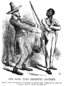 ONE GOOD TURN DESERVES ANOTHER. (Lodon Punch, August 9, 1862)