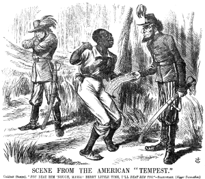 SCENE FROM THE AMERICAN "TEMPEST." (London Punch, January 24, 1863)