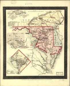 probable theatre of the war  1861 (Philadelphia M. H. Traubel (c)1861. ; LOC: http://www.loc.gov/item/99447002)