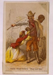 The Parting--Buy us too (by Henry Louis Stephens, From: Album varieties no. 3; The slave in 1863. Philadelphia, 1863; LOC: LC-USZ62-41838)