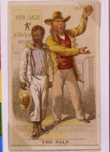 The sale (by Henry Louis Stephens, From: Album varieties no. 3; The slave in 1863. Philadelphia, 1863; LOC:  LC-USZ62-41837)
