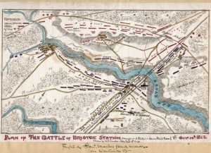 Battle of Bristoe Station (by Robert Knox Sneden c1863-1865; LOC: gvhs01 vhs00219 http://hdl.loc.gov/loc.ndlpcoop/gvhs01.vhs00219)