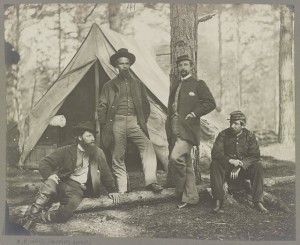 Capt. Sleeper 10th Mass. Battery and other officers, Dec. 1863 (by James gardner,  photographed 1863, [printed between 1880 and 1889]; LOC: LC-DIG-ppmsca-34221)
