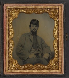 [Private Richard F. Bernard of Co. A, 13th Virginia Infantry Regiment, in uniform] (between 1861 and 1864; LOC:  LC-DIG-ppmsca-34336)