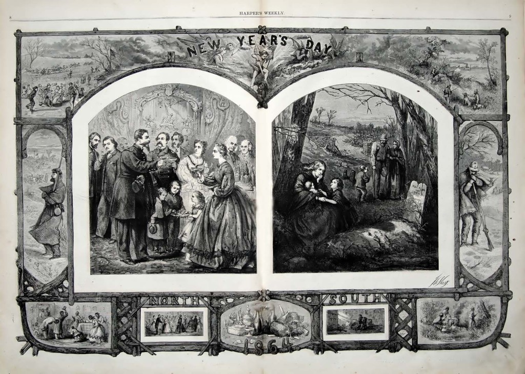 new-years-day (by Thomas Nast, Harper's Weekly, January 2, 1864)