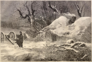 snowing (Harper's Weekly January 30, 1864)