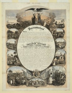 Emancipation Proclamation (Madison, Wis. : Martin & Judson, c1864 Feb. 26; LOC: LC-DIG-pga-02040)