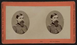 Gen. Lew Wallace (Hartford, Conn. : The War Photograph & Exhibition Co., No. 21 Linden Place, [between 1861 and 1865]; LOC: LC-DIG-stereo-1s02866 )