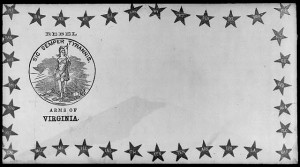 [Illustrated Civil War "Union Envelopes"]: Rebel arms of Virginia (between 1861 and 1865; LOC:  LC-USZ62-53595)