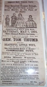 General Thumb, et al seneca County, New York newspaper 1864