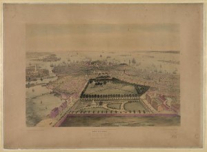 Bird's eye view of Boston (New York : Published by John Bachmann, c1850; LOC: LC-DIG-pga-00100)