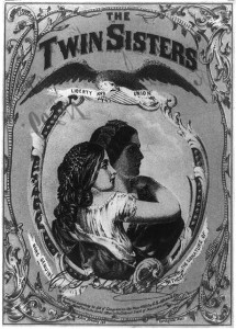 The twin sisters liberty and union (Entered . . . 1863 by C.S. Allen & Co. Segar Manrs.; LOC: LC-USZ62-90679)