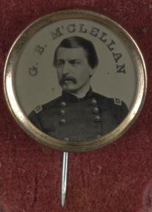 Gen. George McClellan campaign button for 1864 presidential election )1864; LOC:  LC-DIG-ppmsca-32109)
