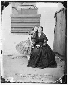 Greenhow, Mrs. & Daughter (imprisoned in old Capitol Prison in Wash. D.C.) Confederate spy (between 1865 and 1880; LOC: LC-DIG-cwpbh-04849)