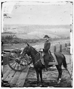 [Atlanta, Ga. Gen. William T. Sherman on horseback at Federal Fort No. 7]; by Geore N. Barnard,1864; LOC: