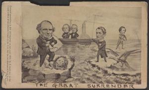 The great surrender America surrenders the great commissioners - England surrenders her great pretensions - Jeff. Davis surrenders his great expectations. (New-York : Published by E. Anthony, 501 Broadway, 1862.; LOC: LC-DIG-ppmsca-35499)