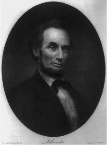 Abraham Lincoln, head-and-shoulders portrait, facing right ( engraving after painting by Marshall. Date Created/Published: c1898; LOC:  LC-USZ62-94587)