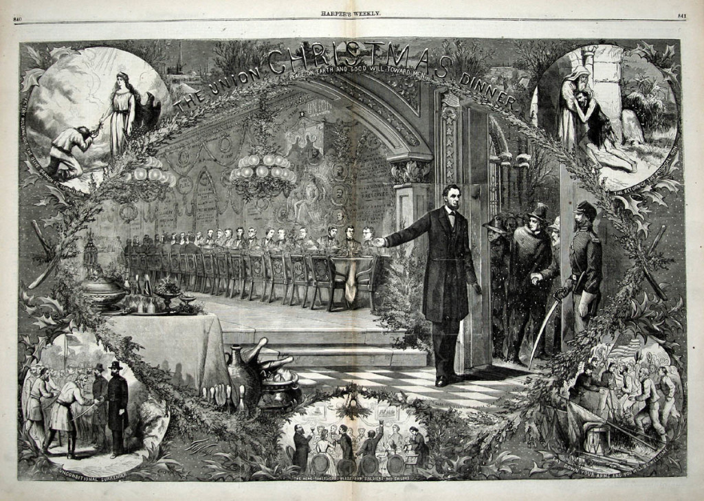 christmas-dinner (Harper's Weekly, 12-31-1864 by Thomas Nast)