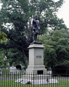 Statue of Confederate General Thomas "Stonewall" Jackson in the Stonewall Jackson Memorial Cemetery, Lexington, Virginia (Carol M. Highsmith; 2011; LOC: LC-DIG-highsm-15102)