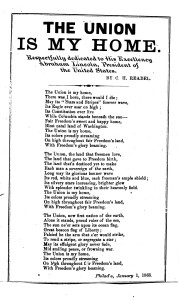 The Union is my home ... By C. H. Readel. Philad'a, January 1, 1865 (LOC: http://www.loc.gov/item/amss002595/)