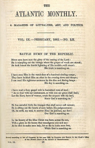 Original appearance of w:The Battle Hymn of the Republic, 1862 in The Atlantic Monthly