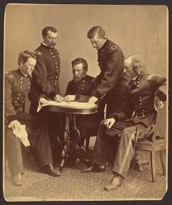 Sheridan and his generals (by Alexander Gardner, 1-2-1865; LOC: LC-DIG-ppmsca-24021)