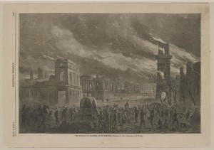 The burning of Columbia, South Carolina, February 17, 1865 (by William Waud, 1865 April 8; LOC: LC-DIG-ppmsca-33131)
