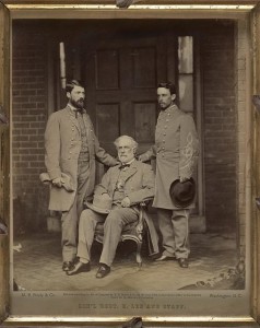 Gen'l. Robt. E. Lee and staff (1865 April 16; LOC: LC-DIG-ppmsca-31663)