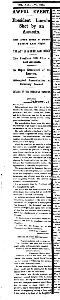 NY Times 4-15-1865
