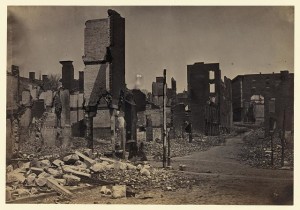 "Ruins in Richmond, cor. Carey and Governor Sts." (May 1865, Library of Congress)