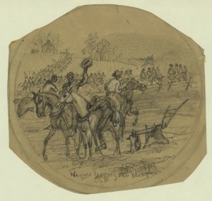 Negroes leaving the plough  (by Alfred R. Waud, Harper's Weekly, March 26, 1864; LOC: http://www.loc.gov/item/2004660106/)