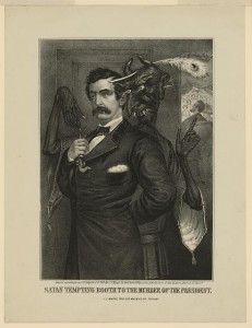 Satan tempting Booth to the murder of the President ([Philadelphia] : J[ohn] L. Magee, pub., 305 Walnut St. Philada., c1865.; LOC: LC-DIG-ppmsca-23846)