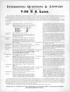 Interesting questions & answers relative to the 7-30 U. S. Loan ... For sale by Jay Cooke & Co., at the Philadelphia and Washington Office ... [1865]. (LOC: http://memory.loc.gov/cgi-bin/query/r?ammem/AMALL:@field%28NUMBER+@band%28rbpe+2350210a%29%29)