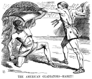 American Gladiators (LOndon Punch, April 29, 1865)
