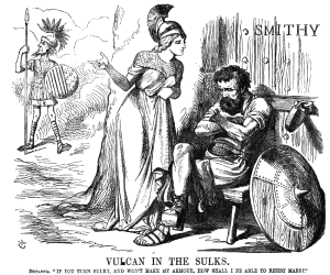 Lincon as Mars (LOndon Punch, March 25, 1865)