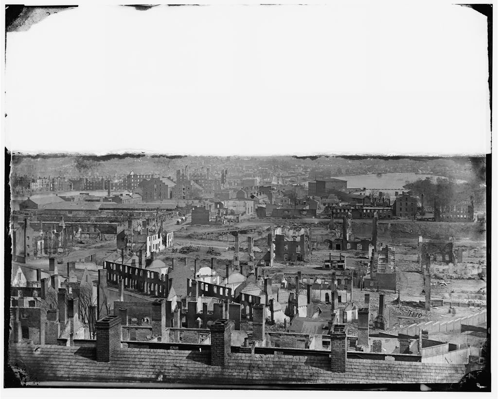 Richmond, Va. General view of the burned district (by Aleaxander gardner, April-June 1865; LOC: http://www.loc.gov/item/cwp2003000654/PP/)