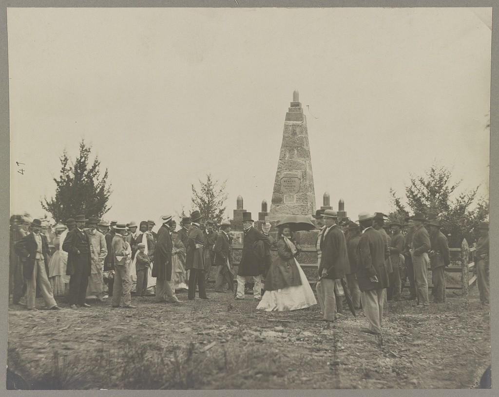 Dedication of monument at Bull Run, Va. (by William Morris Smith, photographed 1865 June, printed between 1880 and 1889; LOC: http://www.loc.gov/item/2012647844/)