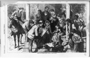Taking the census / after sketch by Thomas Worth (Illus. in: Harper's weekly, 1870 Nov. 19, p. 749. ; LOC: http://www.loc.gov/item/93510014/)