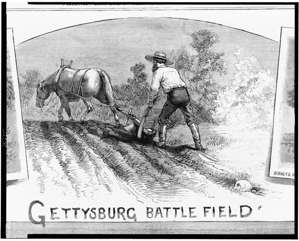 Gettysburg battlefield  ( Illus. in: Frank Leslie's illustrated newspaper, 1882 June 24, pp. 280-281. ; LOC: http://www.loc.gov/item/95522081/)