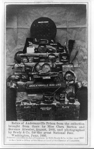 Relics of Andersonville Prison from the collection brought from there by Miss Clara Barton and Dorence Atwater, August, 1865, and photographed by Brady & Co. for the great National Fair, Washington, June, 1866. (LOC: http://www.loc.gov/item/2011648399/)