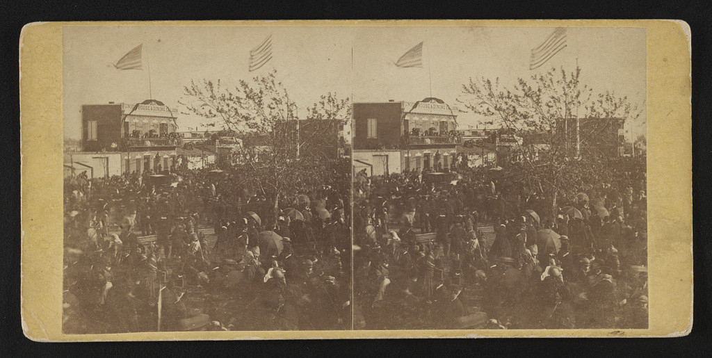 Crowd at the Baltimore depot before the funeral arrived (4-21-1865; LOC: http://www.loc.gov/item/2015645306/)