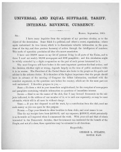 Universal and equal suffrage, tariff, internal revenue, currency. Boston, September, 1865. (LOC: http://www.loc.gov/item/rbpe.07104200/)